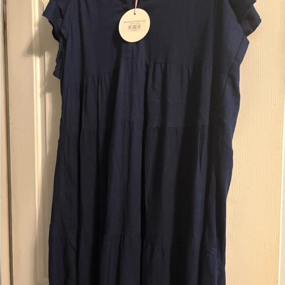 NWR Umgee navy dress size large - Picture 2 of 5